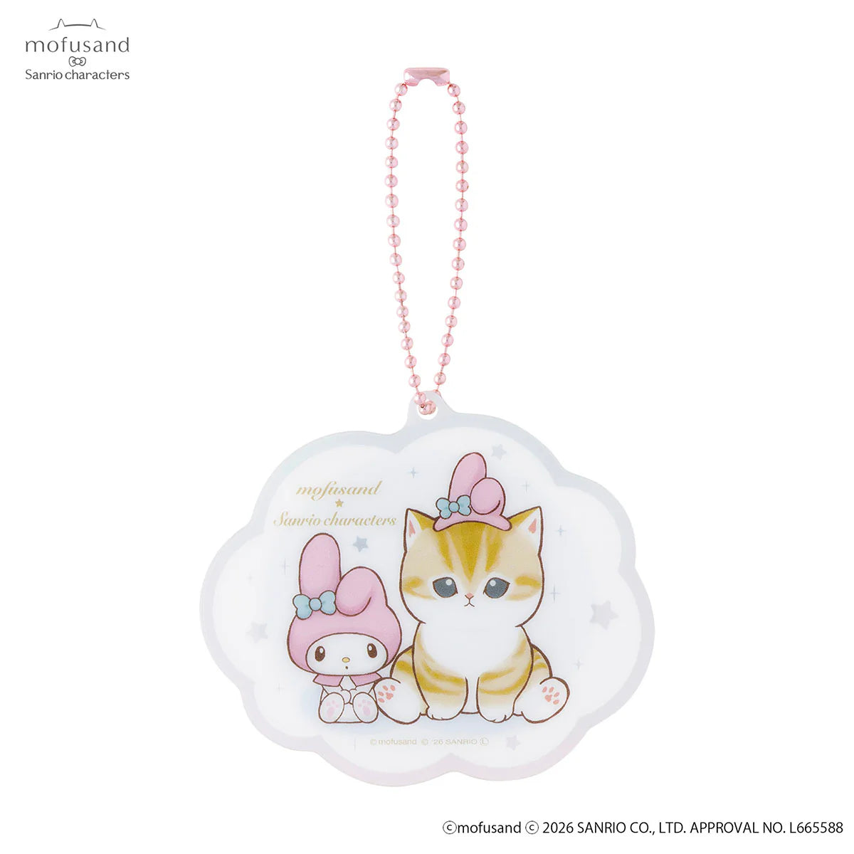 Mofusand | Mofusand x Sanrio Characters Trading Acrylics Mini Mirror Keychain Blind Box (6 Types)