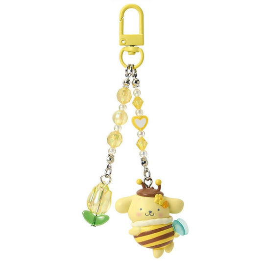 Sanrio | Sanrio Characters Flower-Loving Bee Phone Charm - Pompompurin
