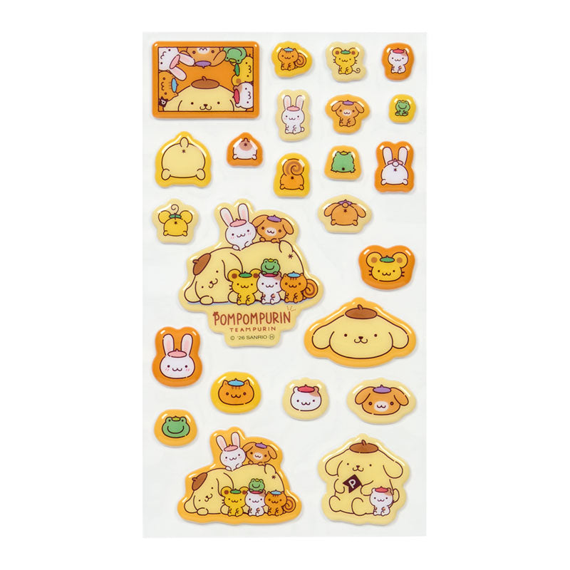 Sanrio | Sanrio Characters Plump Sticker Sheet - Pompompurin (Orange)