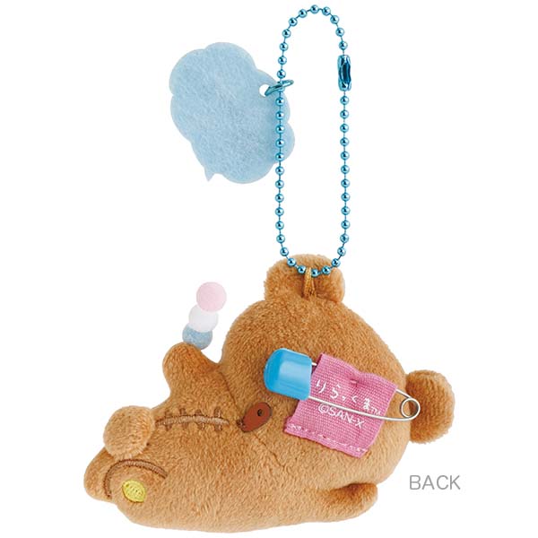 San-X | Rilakkuma Yuru Yuru Poka Poka Series Hanging Mascot Badge - Rilakkuma