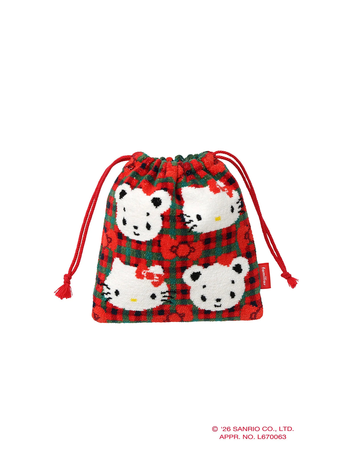 Sanrio | Familiar X Hello Kitty Collaboration Drawstring Pouch