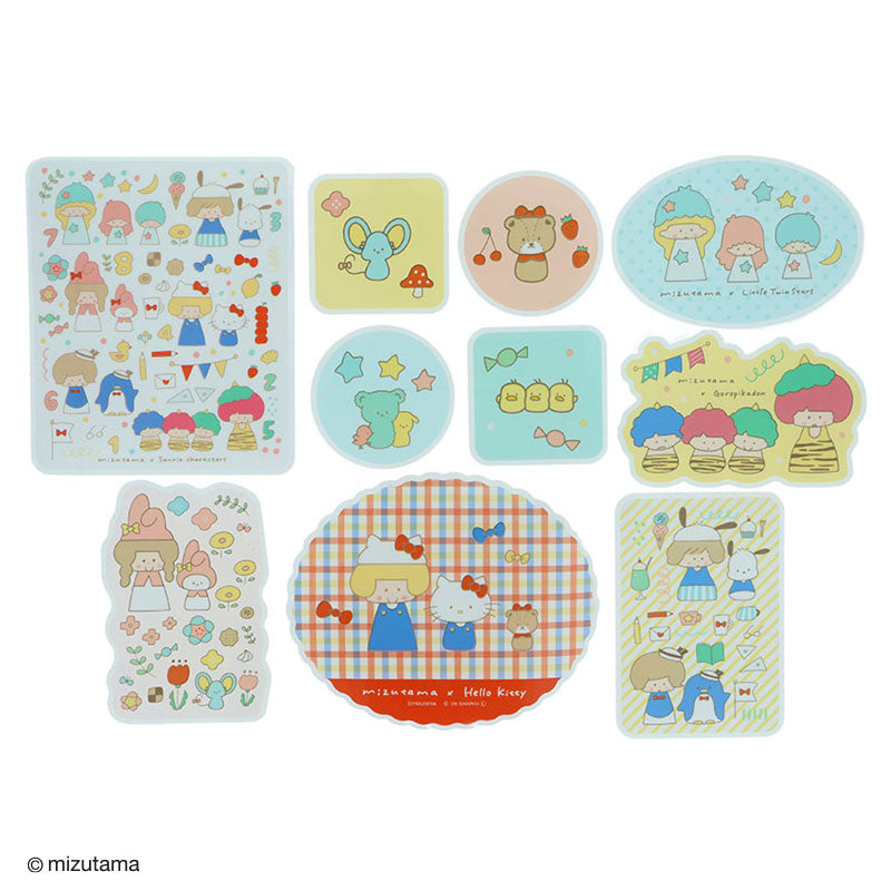Sanrio | Mizutama x Sanrio Characters Sticker Set - Pink