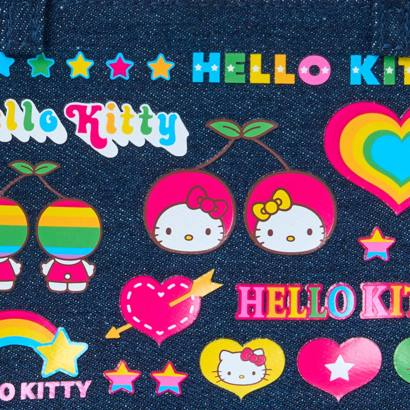 Sanrio | Sanrio Characters Munekyun Heisei Girls' Items Denim Pouch - Hello Kitty