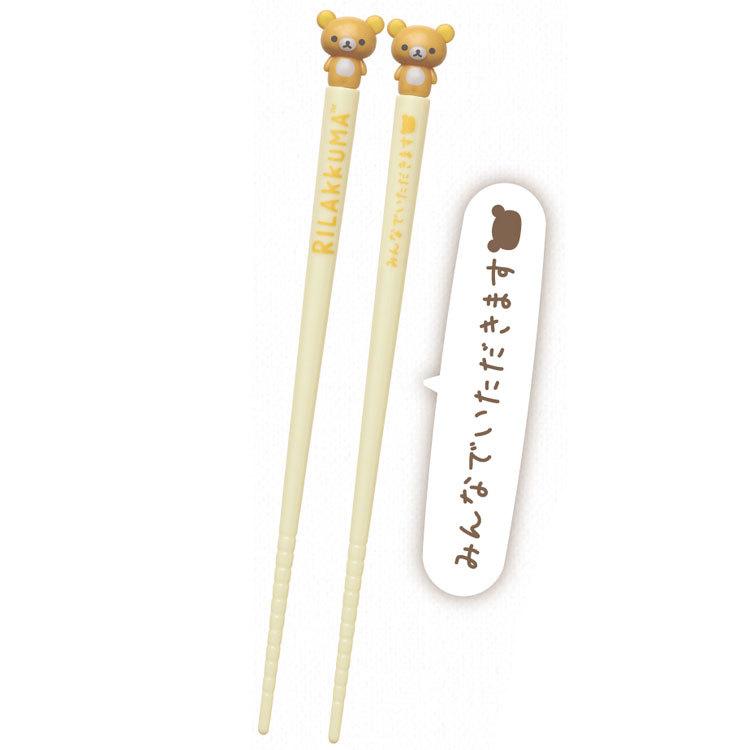 San-X | Rilakkuma Chopsticks With Mascots - Rilakkuma