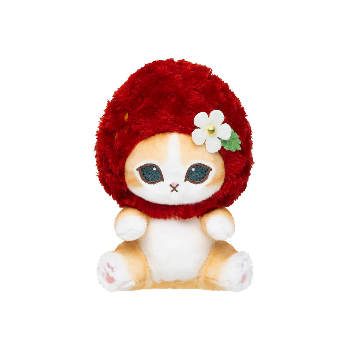 Mofusand | Mofusand MERCI STRAWBERRY Basket Plush Toy - Red