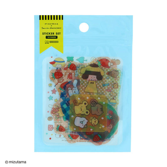 Sanrio | Mizutama x Sanrio Characters Sticker Set - Blue