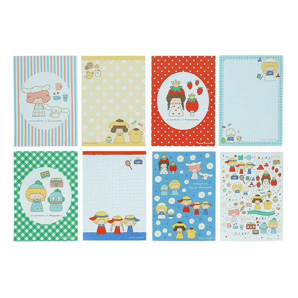 Sanrio | Mizutama x Sanrio Characters B7 Memo Notepad - Red
