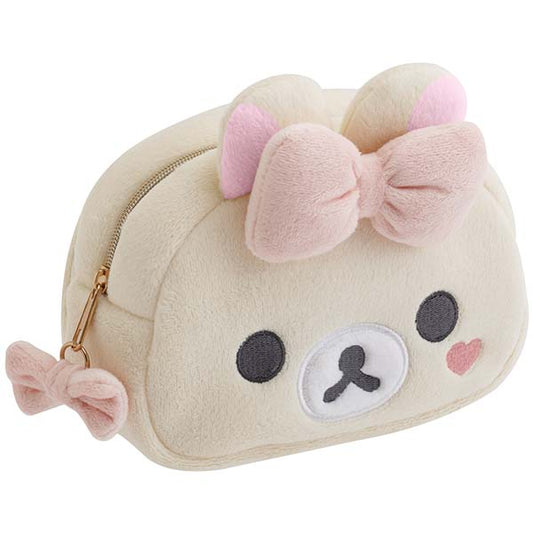 San-X | Rilakkuma Makeup Rilakkuma Mirrored Plush Pouch - Korilakkuma
