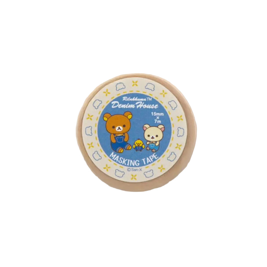 San-X | Rilakkuma Denim House Karuizawa Store Limited Masking Tape - Beige