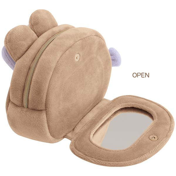 San-X | Rilakkuma Makeup Rilakkuma Mirrored Plush Pouch - Chairoikoguma