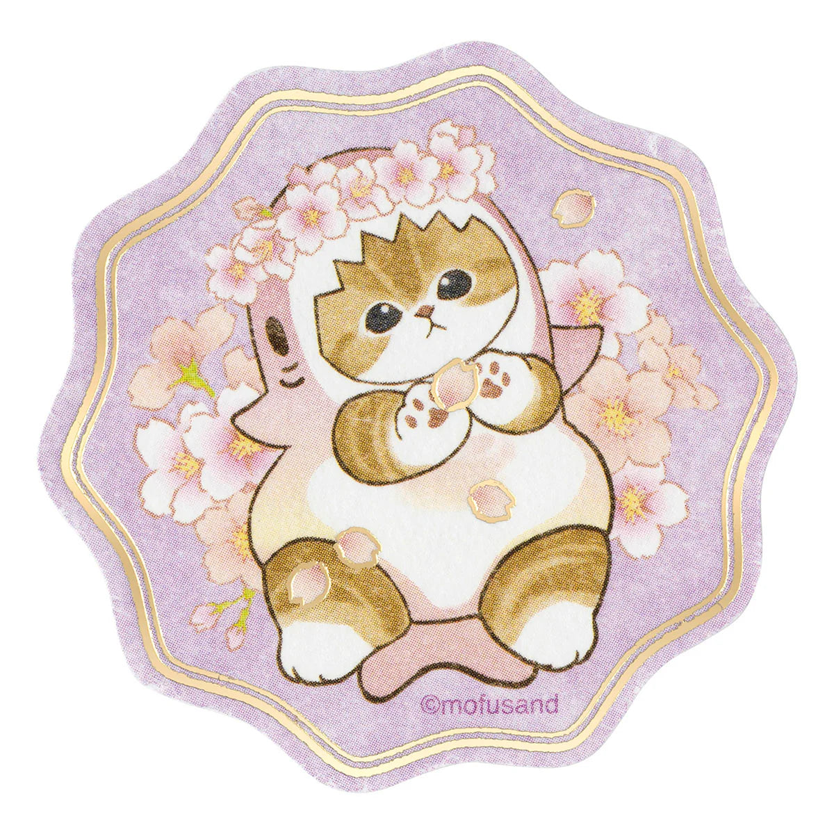 Mofusand | Mofusand Sakura Shark Meow Foil-Stamped Sticker Set (5 Pcs)