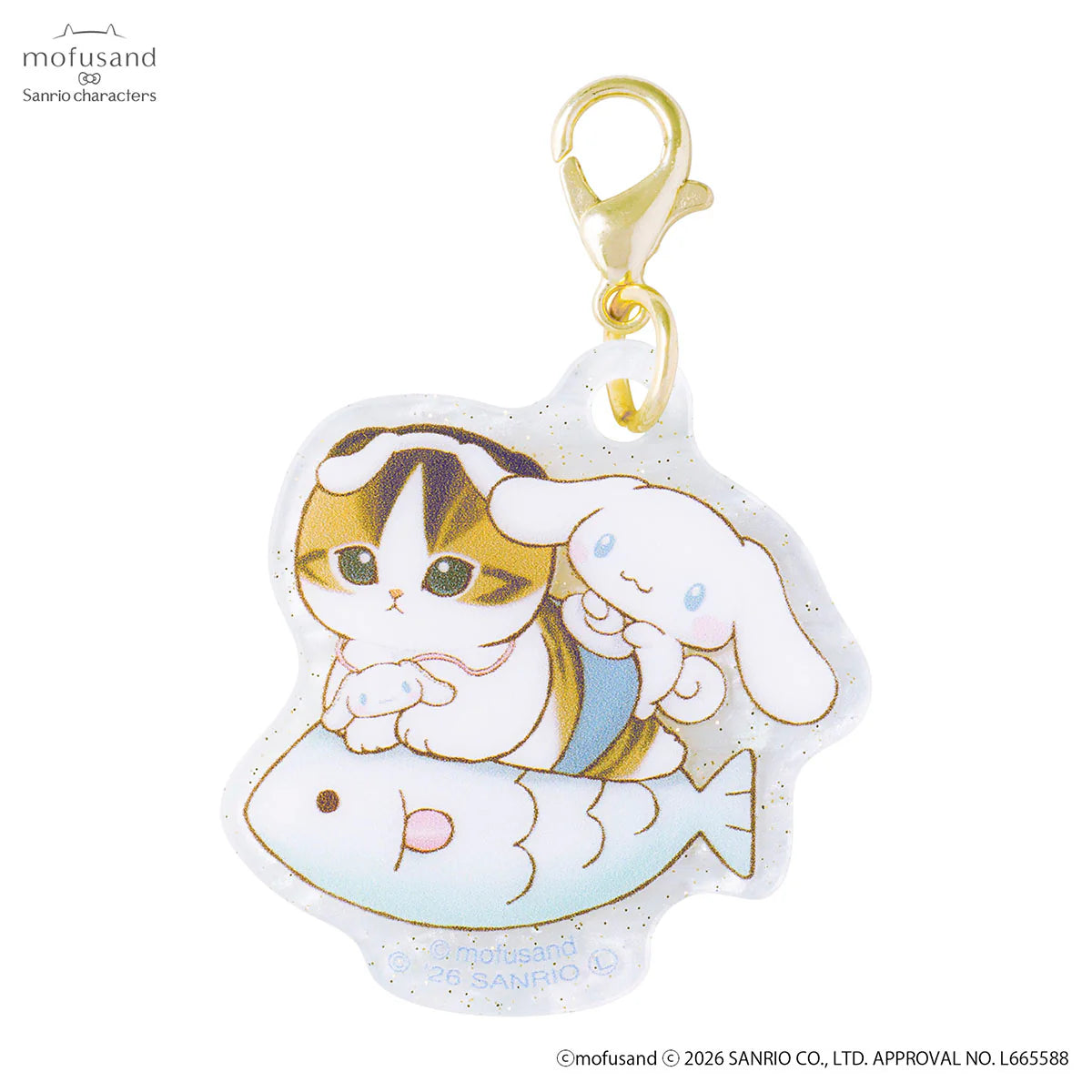 Mofusand | Mofusand x Sanrio Characters Trading Marble Acrylic Charm Blind Box (6 Types)