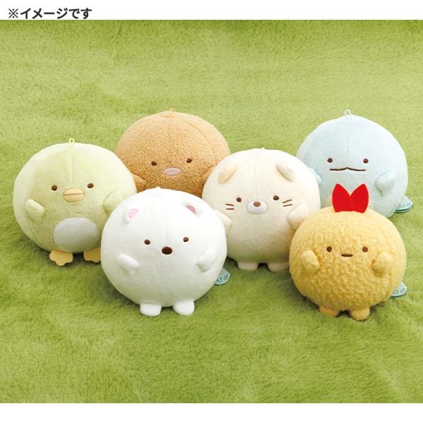 San-X | Sumikko Gurashi Raccoon Round Restaurant Hanging Plush Toy - Fried Shrimp Tail
