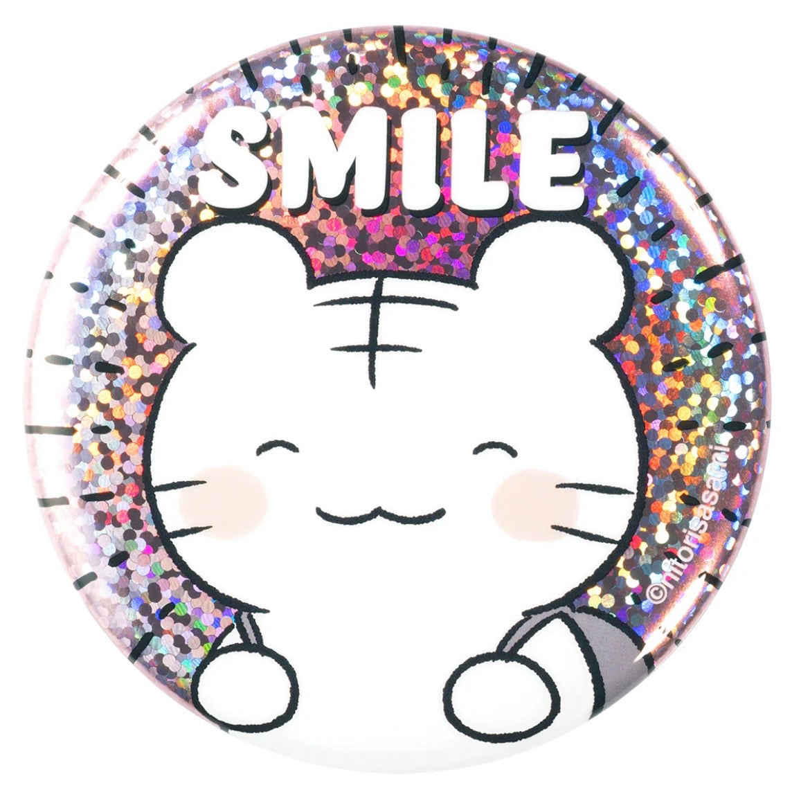 White Tiger and Black Tiger Trading Various Faces Hologram Can Badge Blind Box (10 Designs)