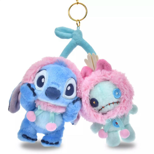 Disney Store JP | GLOSSY FRUITS Plush Keychain - Stitch & Scrump