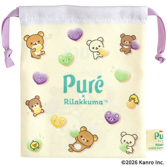 San-X | Puré x Rilakkuma Drawstring Pouch - B