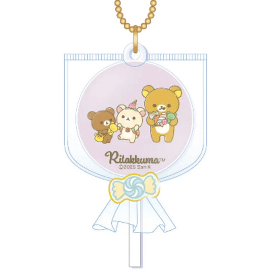 San-X | Rilakkuma Candy Collection Lollipop Keychain - Purple