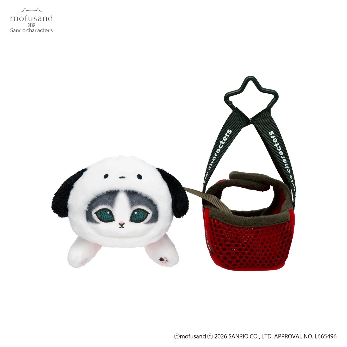 Mofusand | Sanrio Characters x Mofusand Outing Cat In Bag Mascot - Pochacco