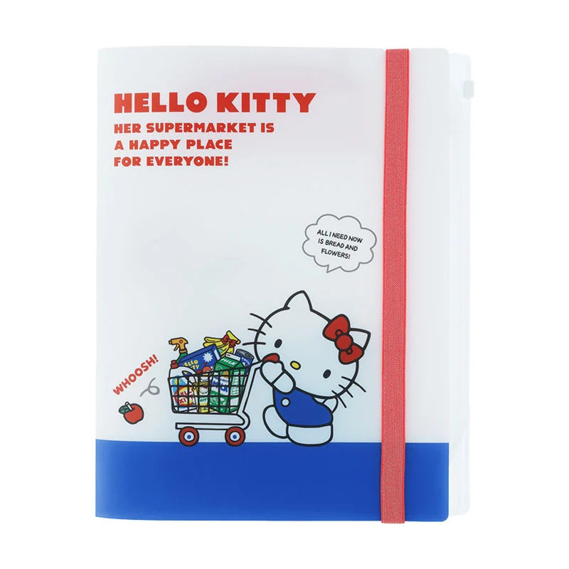 Sanrio | Sanrio Characters Clear File With Elastic Band 5 Pockets - Hello Kitty (White)