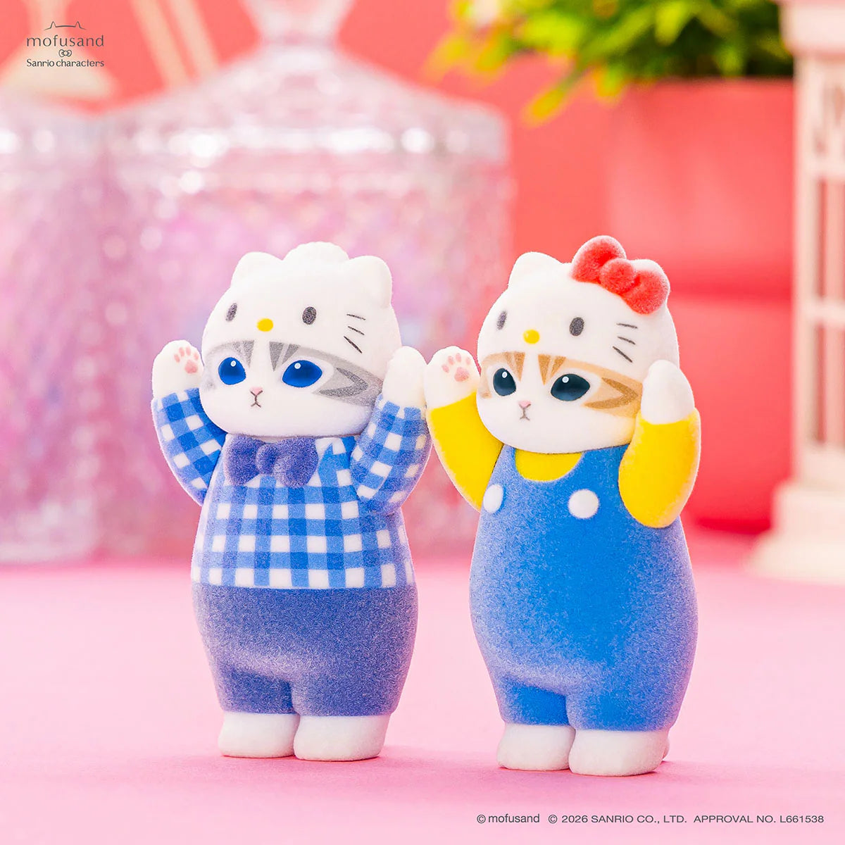 Mofusand | Sanrio Characters x Mofumofu Flocked Figure Trading Collection Vol.1 Blind Box (8 Types)