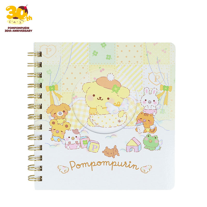 Sanrio | Sanrio Characters Square Ring Notebook with Window - Pompompurin (Yellow)