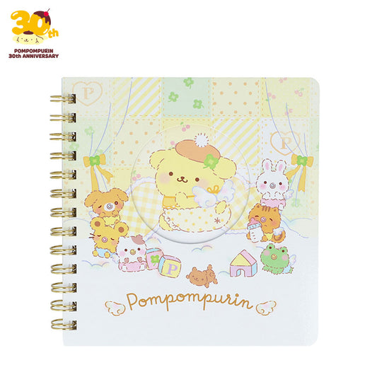 Sanrio | Sanrio Characters Square Ring Notebook with Window - Pompompurin (Yellow)