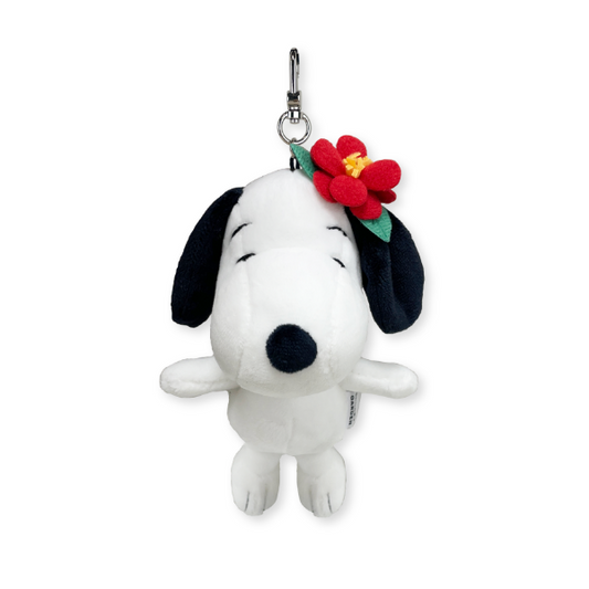 PEANUTS | SNOOPY GARDEN Korea | Camellia Flower Snoopy Doll Key Ring