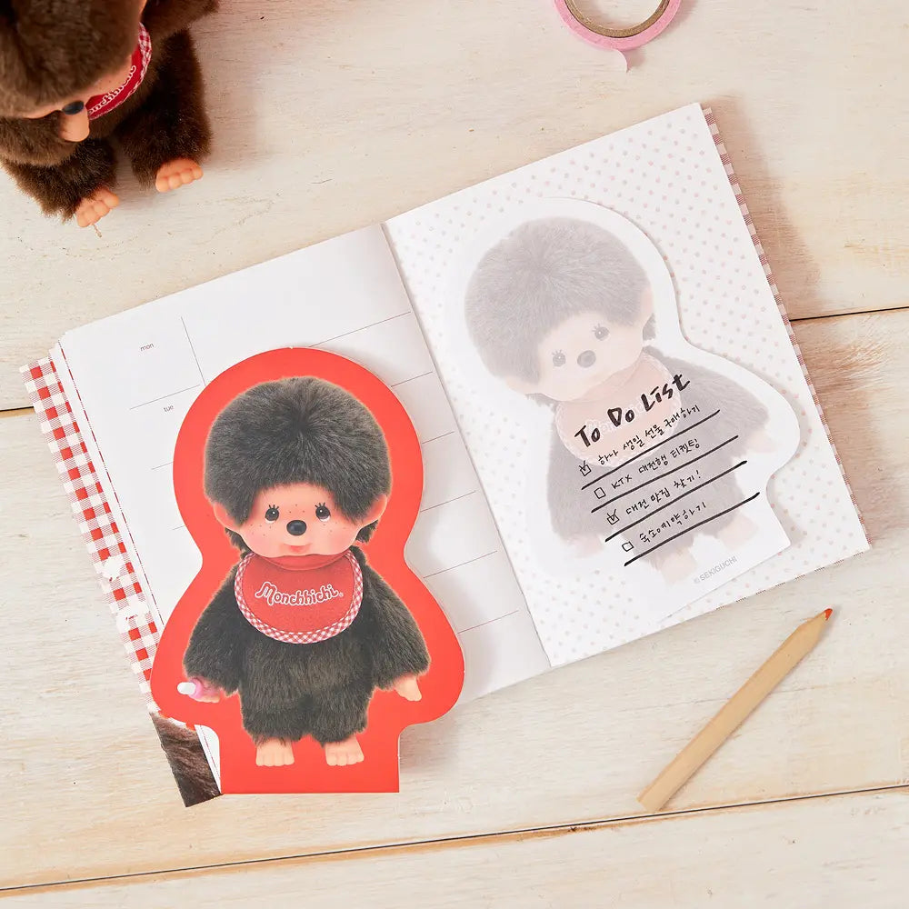 Monchhichi Korea | Monchichi Cover-Shaped Memo Pad 50 Sheets (2 Types)