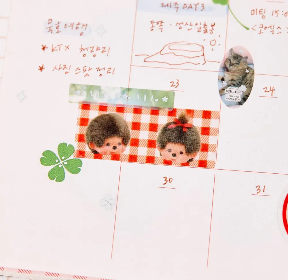 Monchhichi Korea | Monchichi Masking Tape (2 Types)