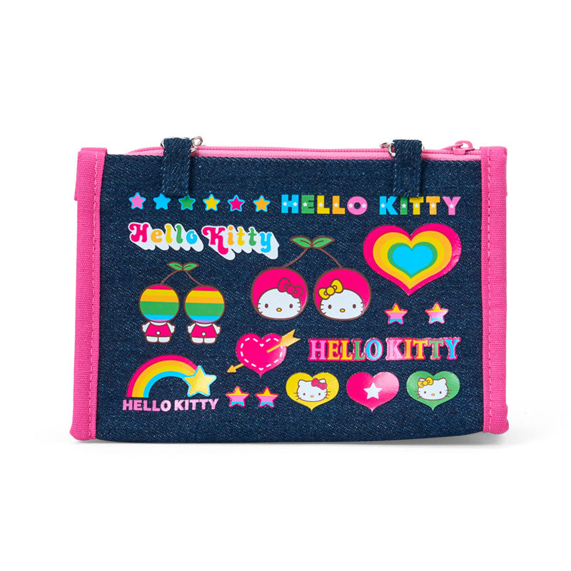 Sanrio | Sanrio Characters Munekyun Heisei Girls' Items Denim Pouch - Hello Kitty