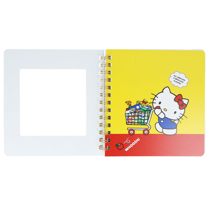 Sanrio | Sanrio Characters Square Ring Notebook with Window - Hello Kitty (White)
