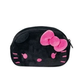 Sanrio Avail | Hello Kitty All Black & Pink Mascot Cosmetic Pouch