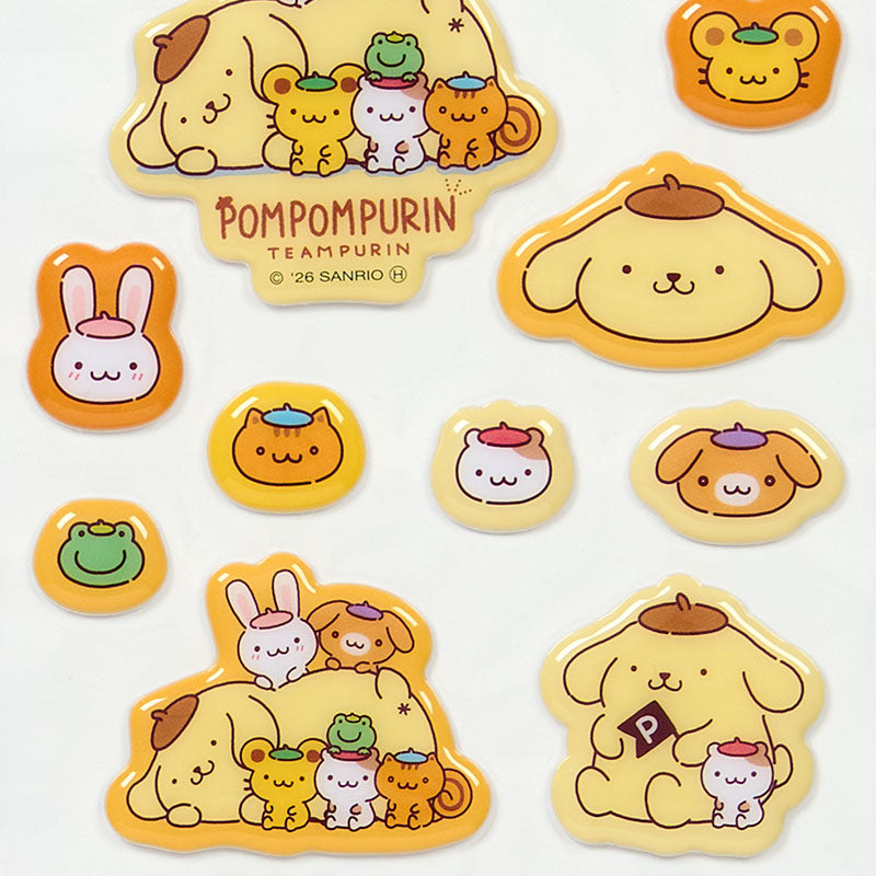 Sanrio | Sanrio Characters Plump Sticker Sheet - Pompompurin (Orange)