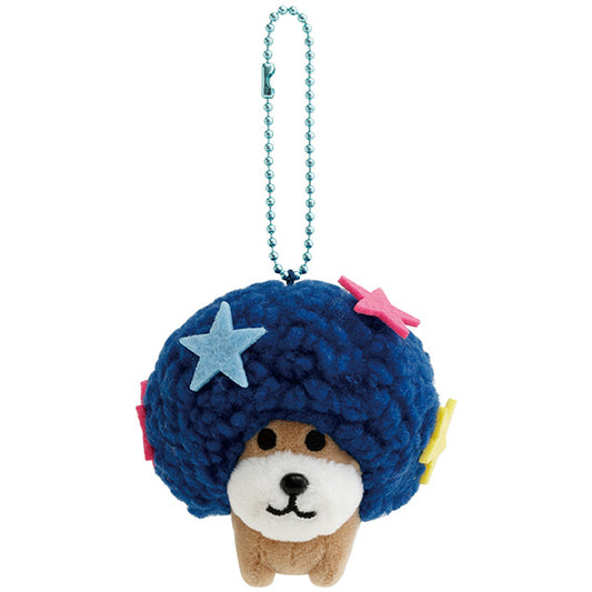 San-X | Characters Friends | Friends of Those Days Series - Afro Dog Hanging Plush Toy MO84401