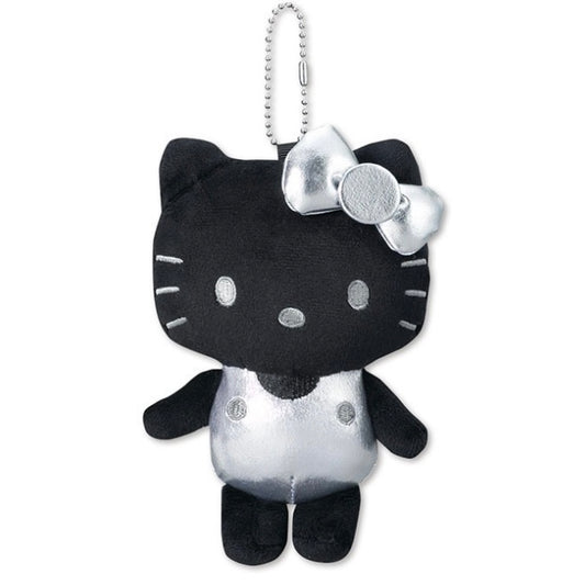 Sanrio Avail | Hello Kitty All Black & Shinny Mascot Charm -Silver