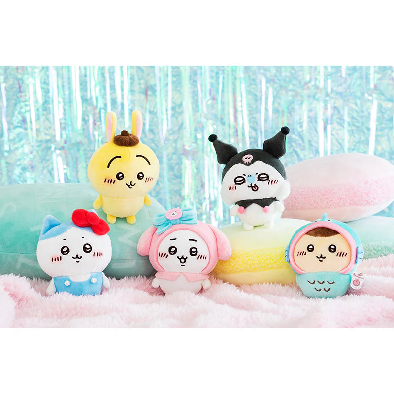Chiikawa x Sanrio Characters Mascot Holder (Kurimanju & Hangyodon)