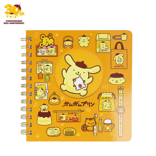 Sanrio | Sanrio Characters Square Ring Notebook with Window - Pompompurin (Orange)