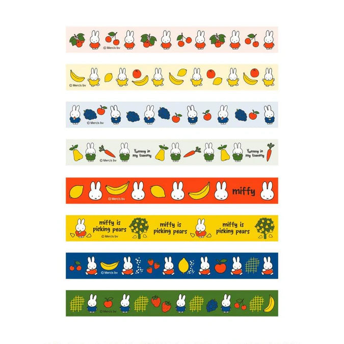 Miffy Korea | Miffy Sweet Fruity 8 Pieces Masking Tape Set