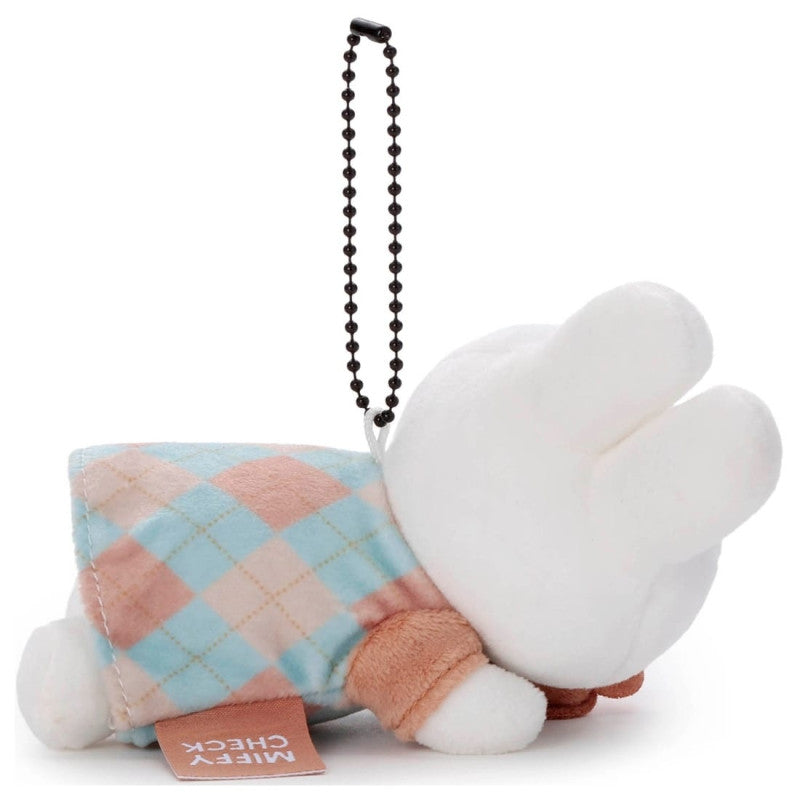 Miffy | Miffy Check Series Suyasuya Friend Bruna Mascot - Blue