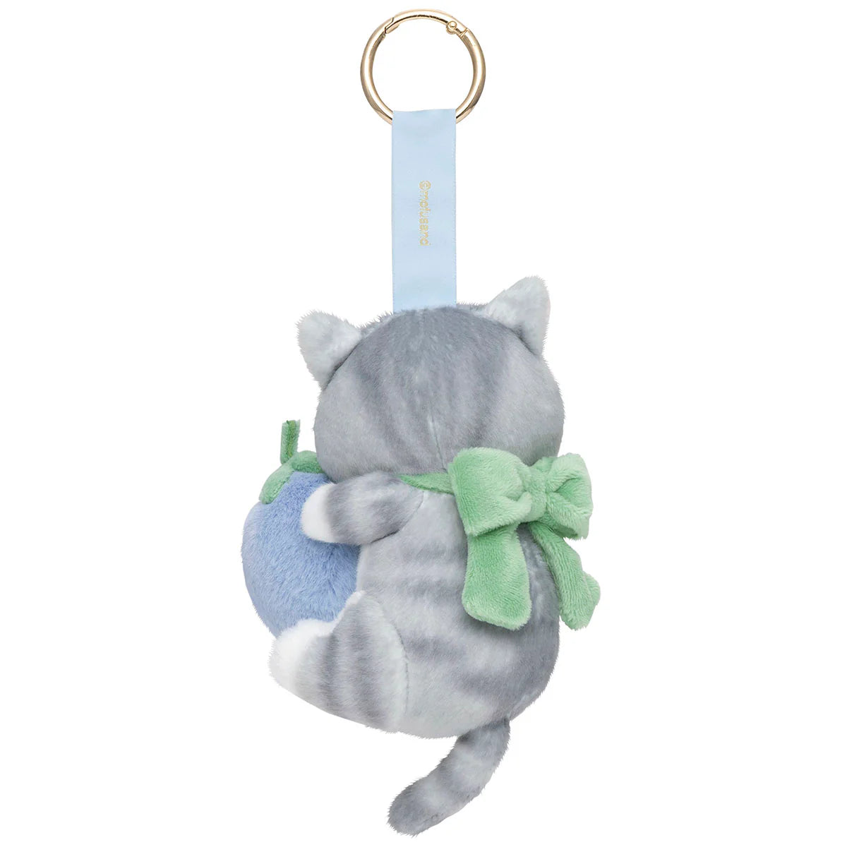 Mofusand | Mofusand MERCI STRAWBERRY Mascot Keychain - Gray-and-White Cat