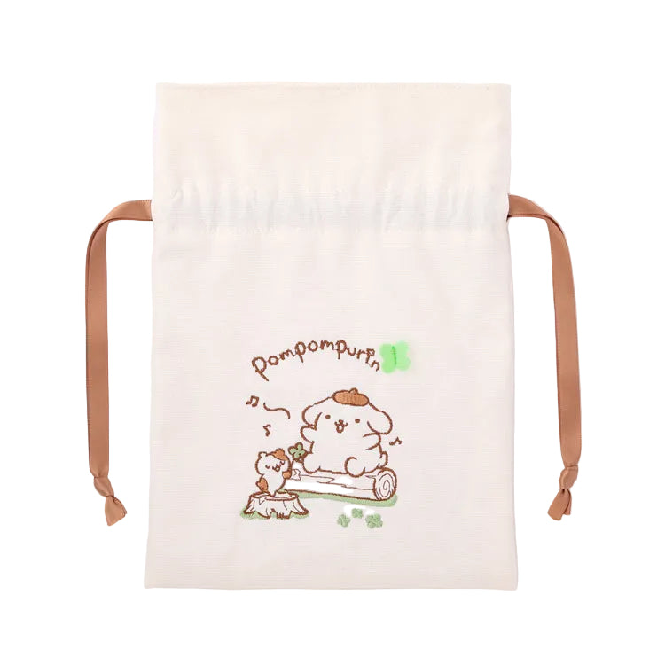 Sanrio | Sanrio Characters Pompompurin Tree Stump Drawstring Pouch