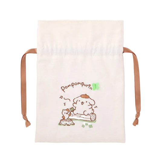 Sanrio | Sanrio Characters Pompompurin Tree Stump Drawstring Pouch