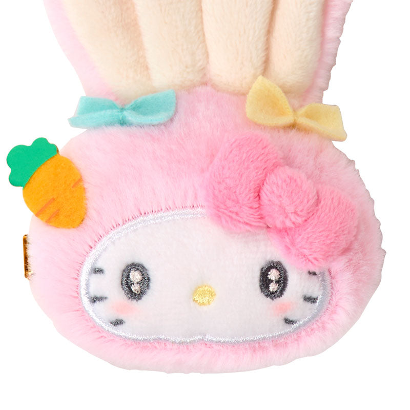 Sanrio | Sanrio Characters Fluffy Rabbit Face-Shaped Hair Clip - Hello Kitty