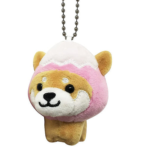 Tabisuru Mameshiba | Shiba Inu Travelling Series 4 Mascot Ball Chain - Mt. Fuji Pink