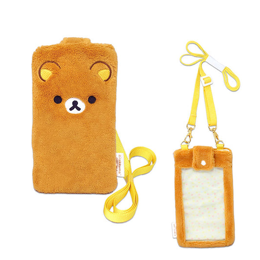 San-X | Rilakkuma Mofumofu Fluffy Smart Phone Pouch - Rilakkuma