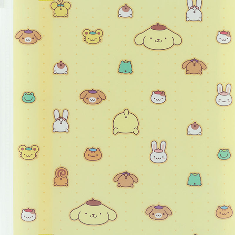 Sanrio | Sanrio Characters Clear File With Elastic Band 5 Pockets - Pompompurin (Yellow)
