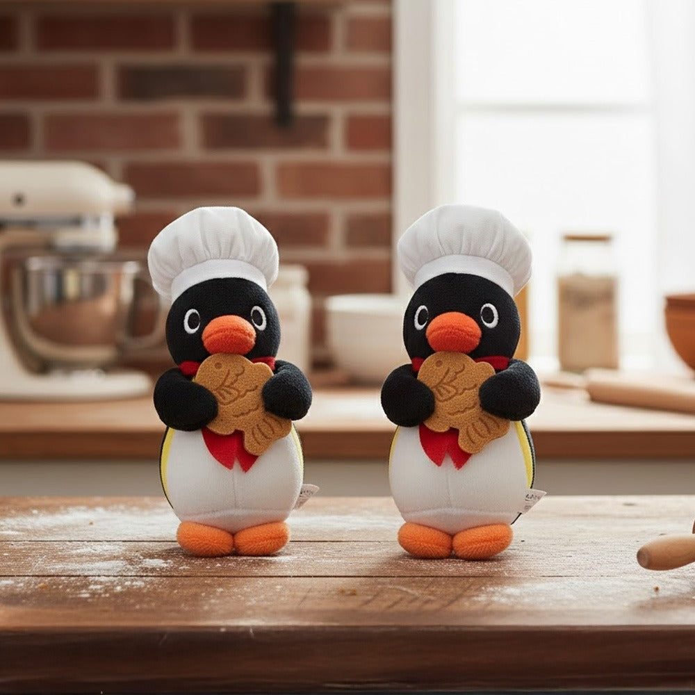 Pingu Korea | Pingu Baker Mascot With Card