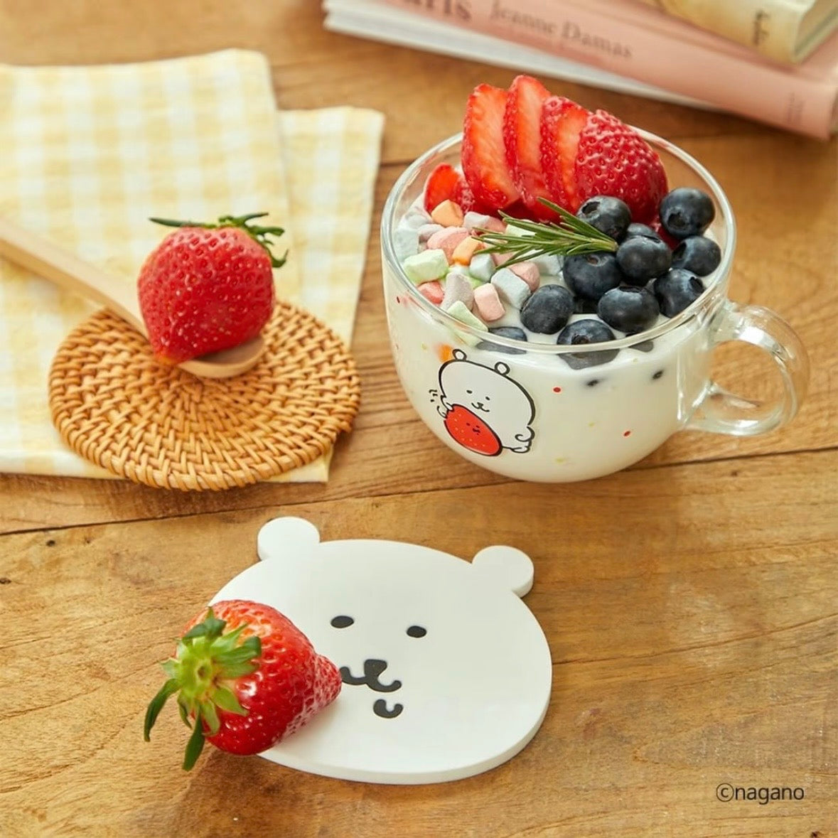 Nagano's | Korea Edition | Nagano Bear Damgome Glass Cereal Bowl & Coaster