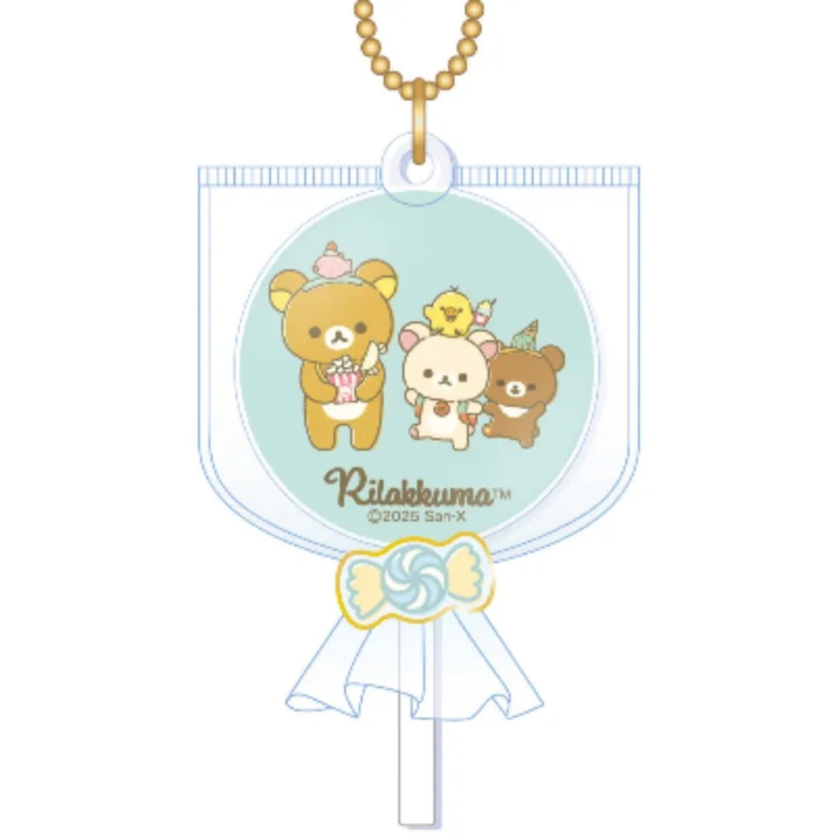 San-X | Rilakkuma Candy Collection Lollipop Keychain - Aqua