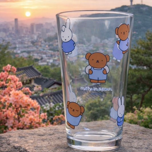 [PRE-ORDER] Miffy Korea | Miffy In Seoul Denim Edition Glass Cup